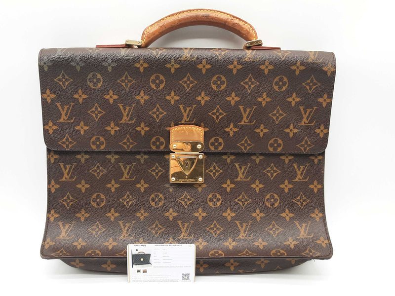 Louis Vuitton Brown Monogram Coated Canvas Briefcase Do0125wrxde