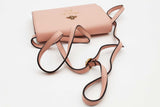 Gucci Blind For Love Bee Pink Leather Crossbody Wallet Eb0526wsxsa