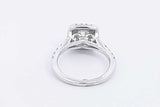 0.64ctw Diamond Ring In 14k White Gold 3.4 Grams Size 4 Eb1225orxdu