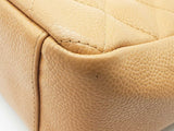 Chanel Tan Quilted Caviar Leather Shopping Tote Shoulder Bag Do0626crxde