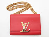 Louis Vuitton Louise Red Leather Chain Shoulder Bag Do0726cxzde