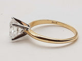 2.0 Carats Lab Grown Diamond 14k Two Tone Gold 2.5g Ring Size 7 Do1225iipde