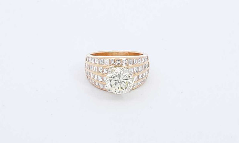 18k Yellow Gold 3.47ctw Diamond Ring Size 5.75, 8.2 Grams Eb0324oxxzdu