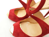 Christian Louboutin Red Suede Rosie Pumps Size 40 Eb0125lrxsa