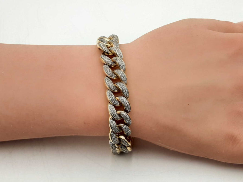 5.76ctw 14k Yellow Gold 36.5 Grams Cuban Bracelet 6 Inch Sd0825lrzxsa