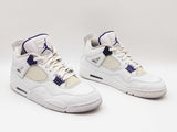 Nike Air Jordan 4 Retro "Metallic Purple" Sneakers Size 11.5 Fw0126wxzdu