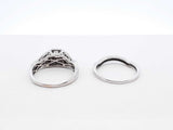 1.18 Cttw Diamond & 14k White Gold Bridal Set 5 Grams Size 8 Fw0925rrxdu