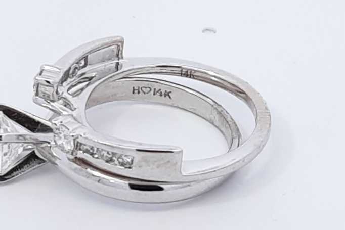 0.81ctw Diamond Wedding Set In 14k White Gold 4.6 Grams Size 5 Eb1125irxdu