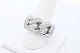 1.41cttw Diamond Ring In 10k White Gold 15.5 Grams Size 8.5 Eb0826cxzde