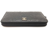 Chanel Black Camilla Cc Embossed Leather Zippy Accordion Wallet Do0726lcrde