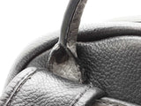 Mcm Stark Black Leather Gray Visetos Coated Canvas Backpack Do0626orxde