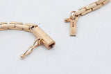 14k Yellow Gold Geometric Brick Link Chain Necklace 16.4 Grams 18 In Eb0826sxzsa