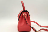 Versace La Medusa Red Leather Top Handle Bag Eb0125rxzsa