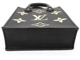 Louis Vuitton Petite Sac Plat Black Giant Monogram Empriente Leather Shoulder Bag Do0525loxzde