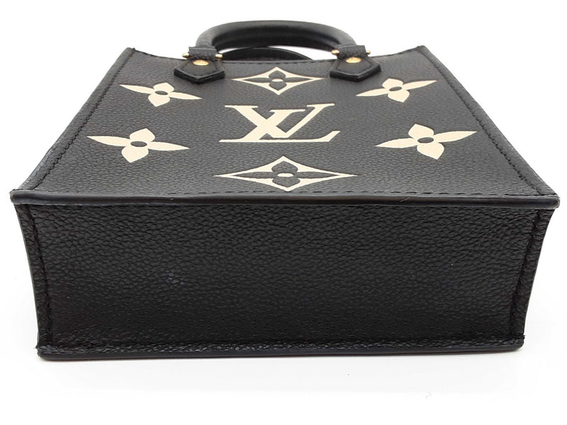 Louis Vuitton Petite Sac Plat Black Giant Monogram Empriente Leather Shoulder Bag Do0525loxzde