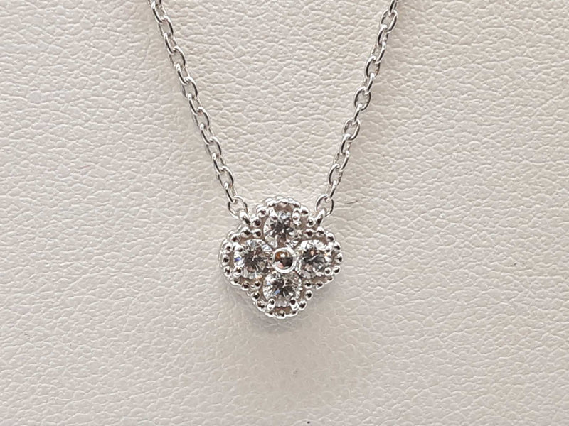 0.45 Cttw Lab Grown Diamonds 0.925 Silver 3.7g Clover Ensemble Do0525rcde