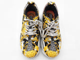Versace Chain Reaction Yellow & Black Barocco Print Sneakers Size 37 Sd1225rzdu