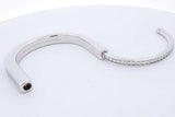 Tiffany & Co. Lock Diamond 18k White Gold Bangle Bracelet 41.4g Eb0426lcxxzde