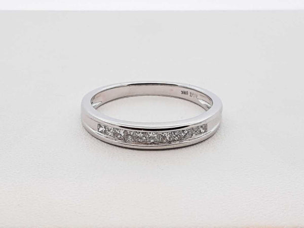 0.55 Cttw Diamond & 14k White Gold Ring 3.6 Grams Size 10.25 Fw1224wpxdu