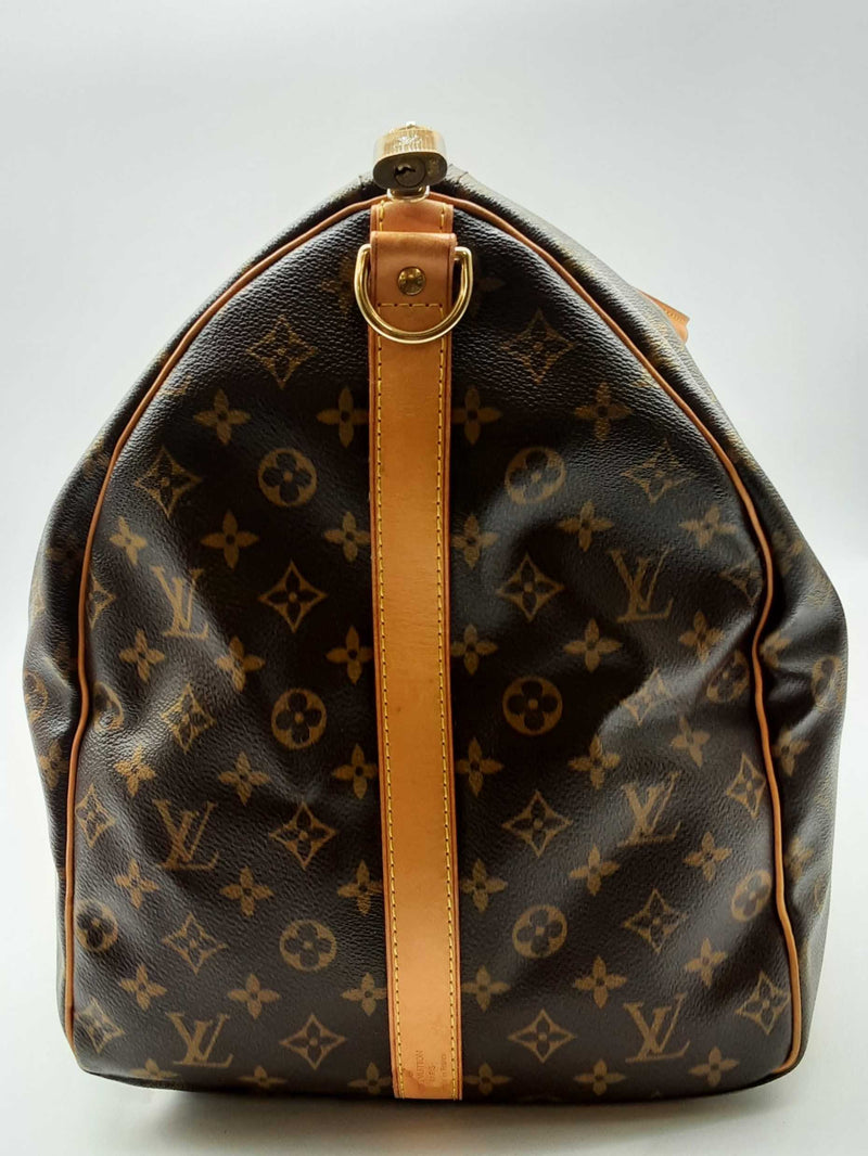 Louis Vuitton Keepall Brown Monogram Coated Canvas Duffle Bag Do1224rxzde