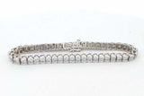 5.98cttw Diamond Tennis Bracelet In 14k White Gold 24.3g 7.25 Inch Eb0926lprxsa