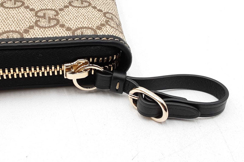 Gucci Gg Emblem Zip Around Wallet Eb1225orxdu