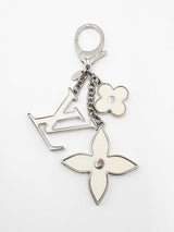 Louis Vuitton Fleur D'epi Silver-tone & Ivory Enamel Bag Charm Fw0726lxzdu