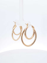 14k Yellow Gold Double Hoop Earrings 4.7 Grams Fw0826pxzdu