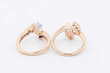 0.7cttw Diamond Wedding Set In 14k Yellow Gold 6.2 Grams Size 3.75 Eb0725wxzsa