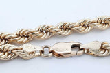 10k Yellow Gold Rope Chain Necklace 7.3 Grams 22 Inch Eb07wrxde
