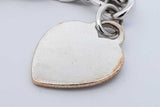 Tiffany & Co. 925 Sterling Silver Heart Tag Bracelet 28.9 Grams 7 In Eb1025lxzdu