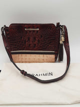 Brahmin Two Tone Croc Embossed Leather Crossbody Bag Eb0226pxsa