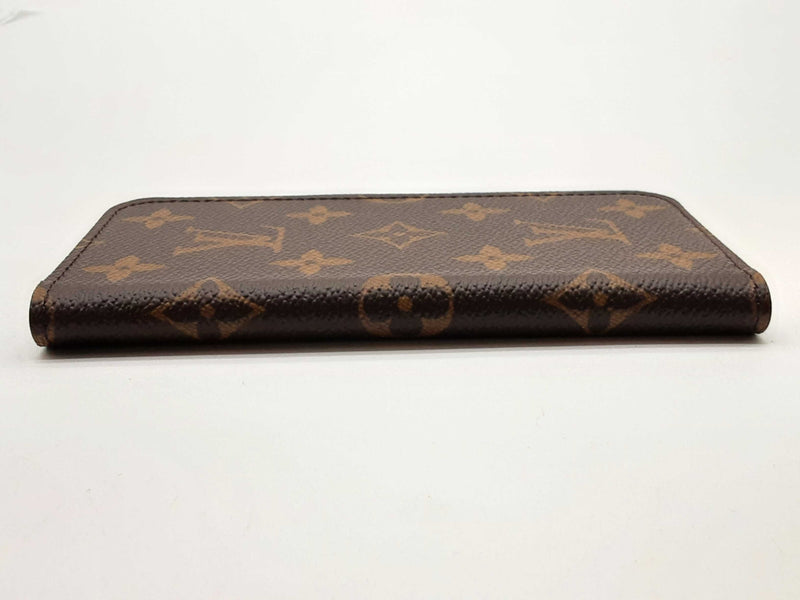 Louis Vuitton Iphone X/xs Folio Brown Monogram Case Do0924lorde