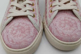 Versace Pink Greca Jacquard Canvas Sneakers Size 40 Eb0926crsa