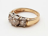 0.91 Cttw Natural Diamonds 14k Two Tone Gold 3.9g Ring Size 4.25 Do0426rrxde