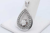 0.88cttw Diamond Pendant In 10k White Gold 4.3 Grams Eb1125pxzde
