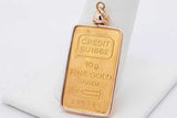 24k Yellow Gold Credit Suisse Gold Bar Pendant 11 Grams Eb0326lwxzsa