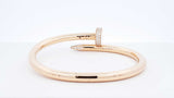 Cartier Juste Un Clou Diamond & 18k Gold Bracelet 48.8 Gm Size 19 Fw0925lzxzxdu