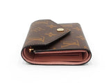 Louis Vuitton Victorine Wallet In Monogram Canvas & Pink Leather Fw0626oxzdu