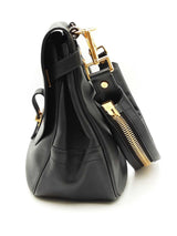 Tom Ford Zipper Strap Black Leather Shoulder Bag Fw0824pcrdu