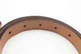 Gucci Brown Leather Belt With Double G Buckle Size 70/28 Eb0726lxzsa