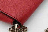 Gucci Red Leather Soho Chain Crossbody Bag Eb0926wxzsa