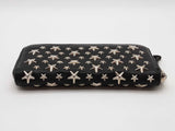 Jimmy Choo Black Leather Filipa Silver Star Stud Wallet Sd0626lzrde