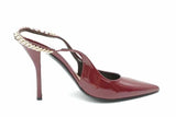 Gucci Signoria Burgundy Patent Leather Slingback Pumps Size 40 Eb0926oxzsa