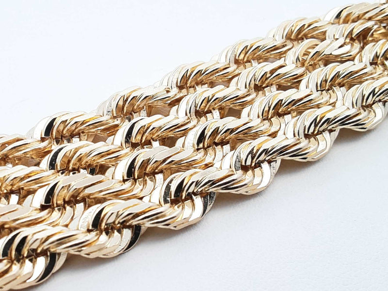 Solid 10k Yellow Gold Rope Chain 116.6 Grams 30 Inch Fw0825pzxzdu