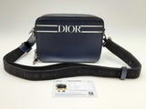 Christian Dior Homme Blue Leather Crossbody Bag Do0125ixzde