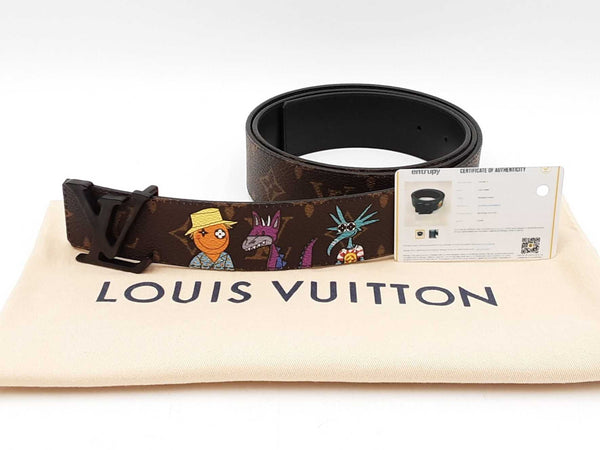 Louis Vuitton Initiales Buckle & Friends Monogram Coated Canvas Belt Fw0725prxdu
