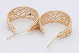 14k Yellow Gold Filigree Hoop Earrings 5.7 Grams Eb0426osxde