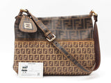 Fendi Messenger Bag In Two-tone Zucca & Zucchino Coated Canvas Fw0926lordu