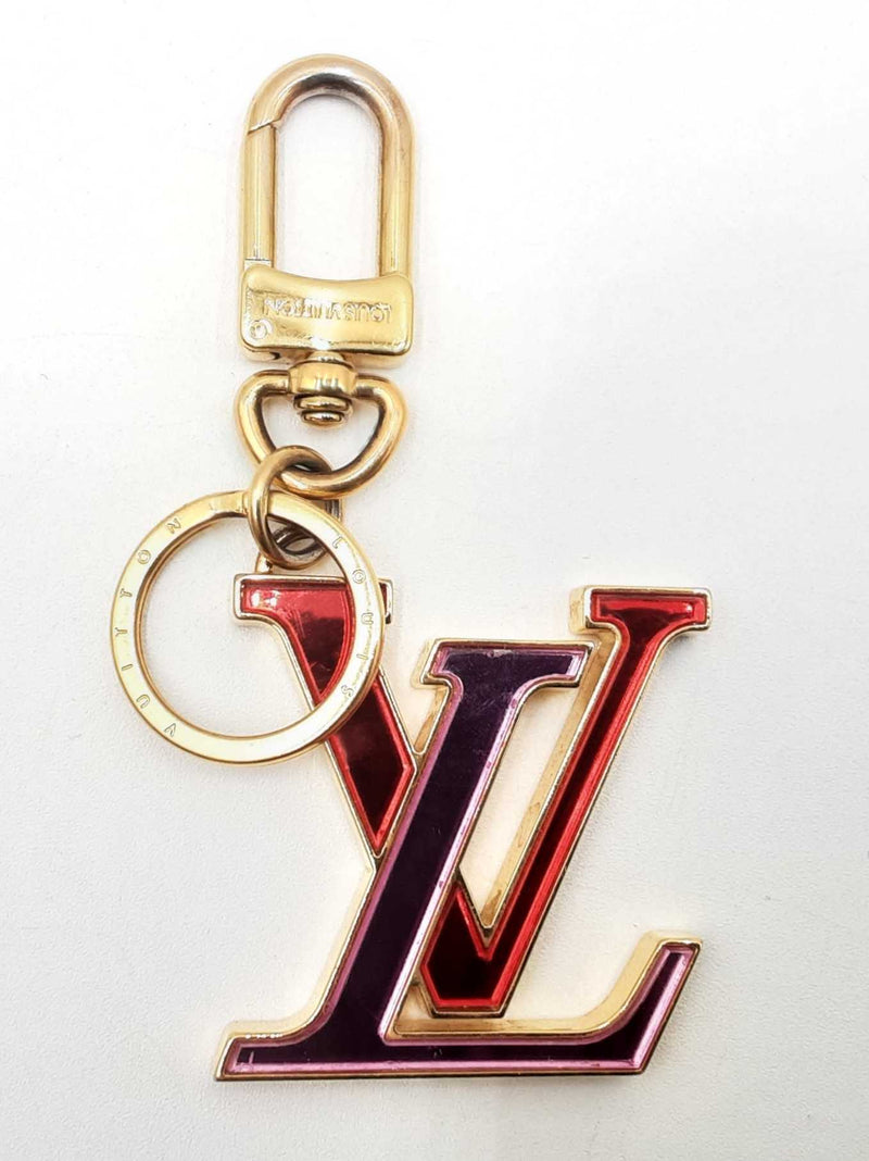 Louis Vuitton Lv Logo Porte Cles Red & Pink Key Holder Bag Charm Fw0225rzdu